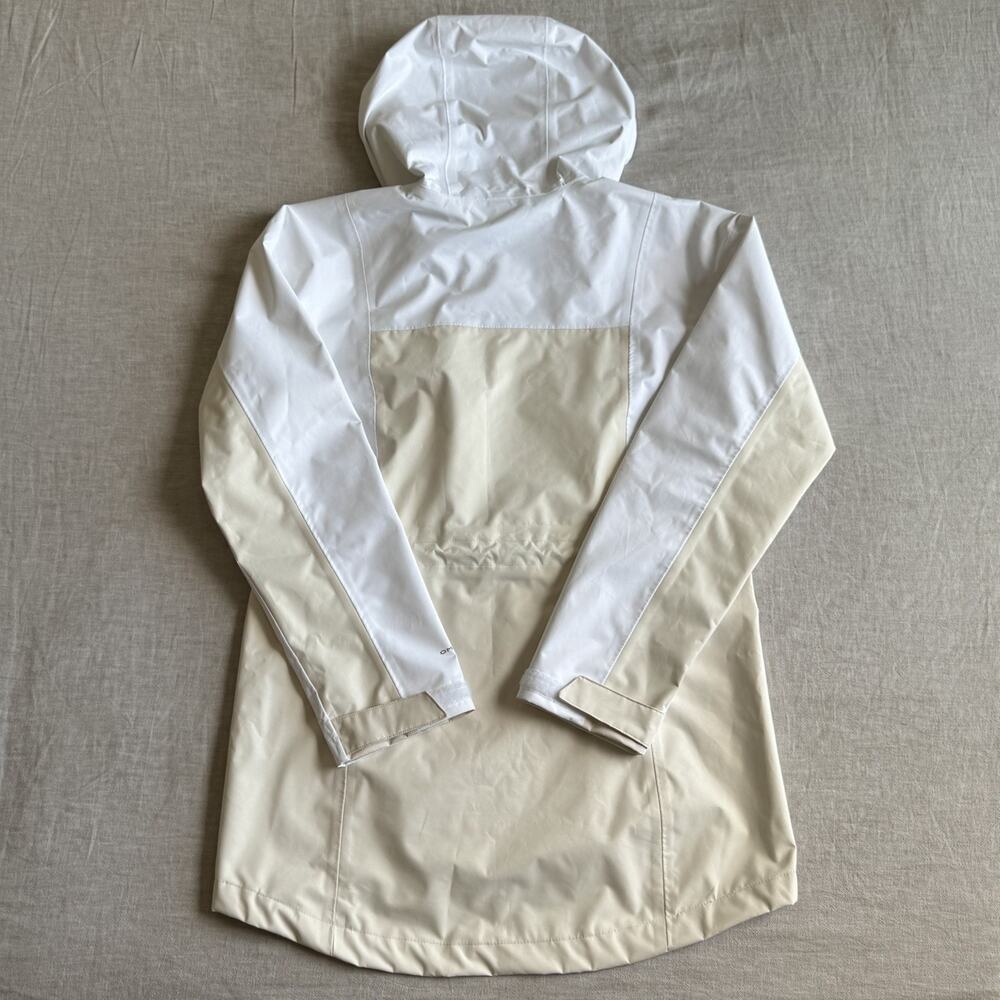 [WOMENS Small] Columbia Hikebound Long Jacket Tan White S Waterproof Lightweight - Picture 8 of 12